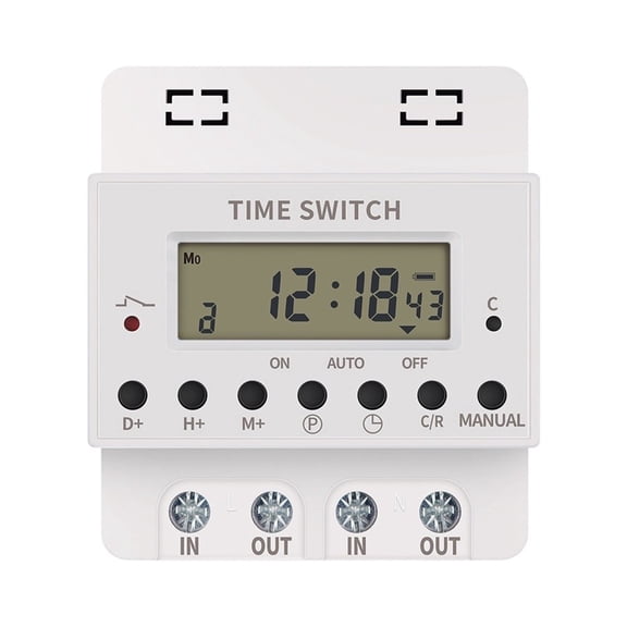 220V Digital Timer Switch Electronic Hour Weekly Programmable Time Controller