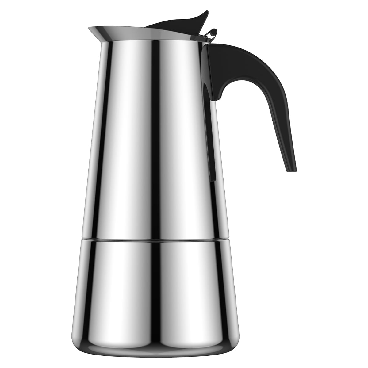 220V Electric Italian Moka Coffee Pot EU Plug 200ML Thickened Stainless Steel Espresso Coffee Maker Cuban Classic Coffee Pot-Option 1 PCS