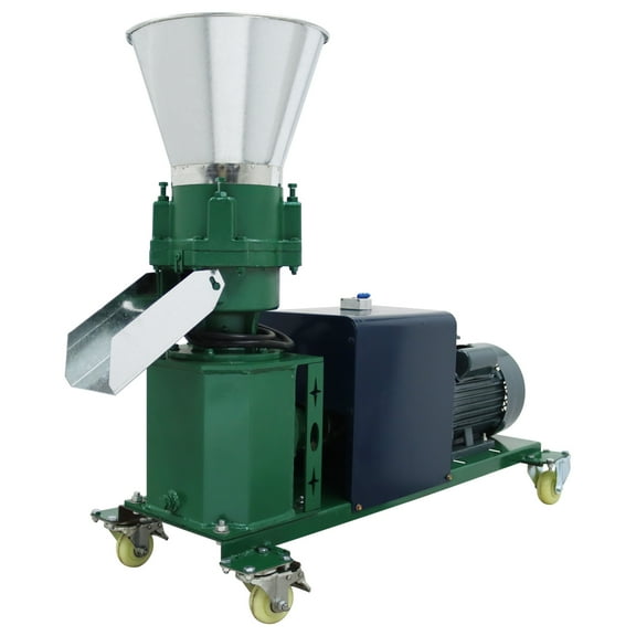 220V Feed Pellet Mill Machine 4MM Chicken Feed Granulator 4 Pressure Roller 200KG/H