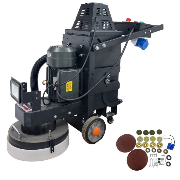 220V Floor Grinder Electric Concrete Grinding Machine with Built-in Fan