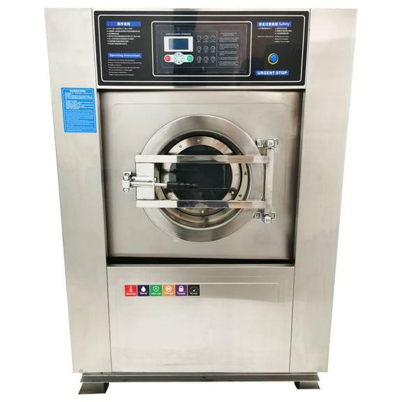 220V Front Load Washer Commercial Automatic Washer WASH+SPIN+DRY 44LBS Capacity Dry Clothes