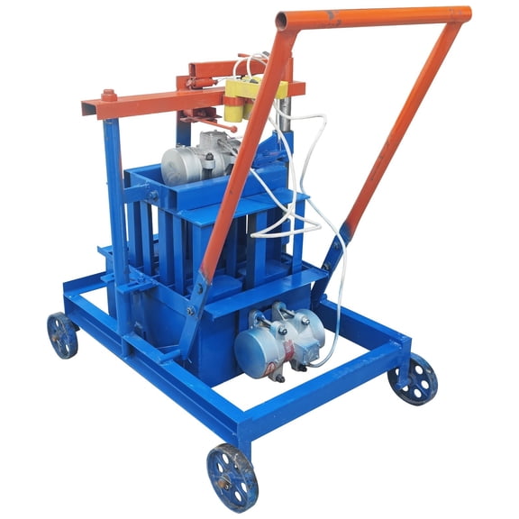 220V Hand-Propelled Hollow Soil Block Brick Molding Machine Concrete Brick Press