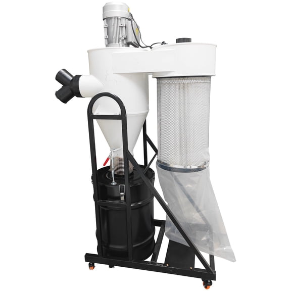 220V High Efficiency Cyclone Dust Collector Dual Inlet Woodworking Dust Extractor