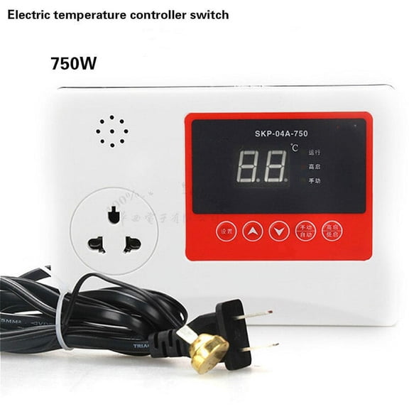 220V Intelligent Thermostat Electronic Temperature Controller Senor Switch Adjustable Digital Display Timing 750W For Fan Coil