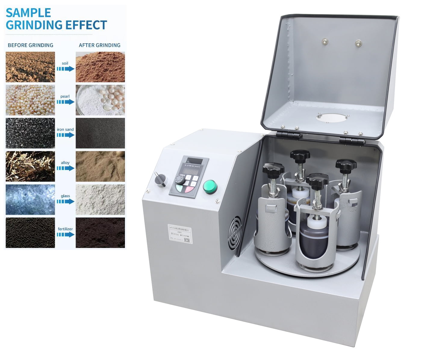 220V Laboratory Planetary Ball Mill Nano Grinding Machine with Grinding ...