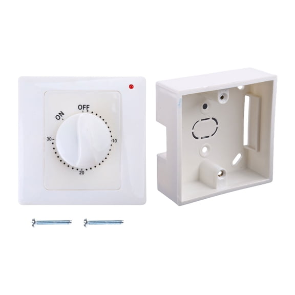 220V Mechanical Timer Swtiches Time Countdown Control Interruptor 86 Panel Timer Switches for Fan, Water Heaters, Pumps