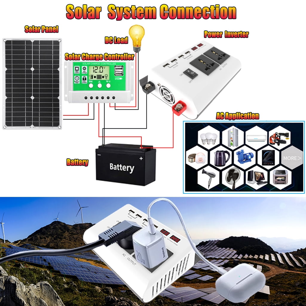 220V Solar Panel Kit Complete Solar Power Generator Home Grid SystemSolar Suit Portable 1pc 100W18V Foldable Solar Panel Waterproof + 1pc 50A Solar Controller + 1pc 80W Solar Inverter DC12V to AC110