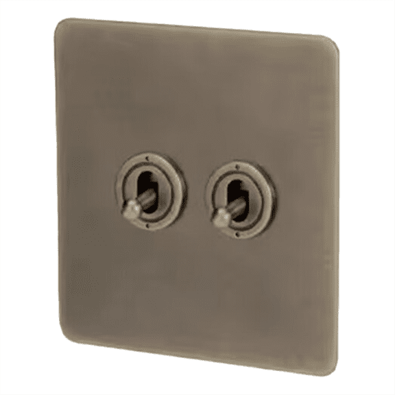 220V Toggle Switch Vintage Bronze Sockets and Switches Wall Light Switches Dimmer Switch Wall Outlet Plate,C,1 * Wall Outlet Plate,As Shown
