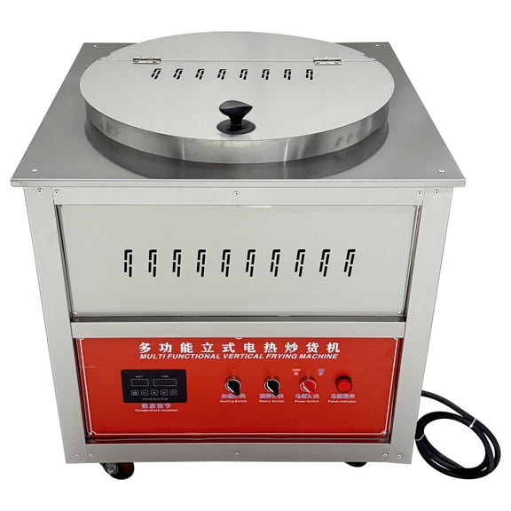 220V Vertical Full Automatic Electric Coffee Bean Nut Roaster Cast Iron Pot Roasting Machine