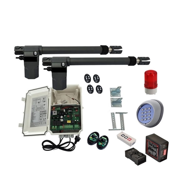 220VAC Automatic Dual Swing Gate Opener For Gates Up To 26 Feet Long 1700 Pounds With Loop Detector Wireless Keypad Optional ,Easy to Install