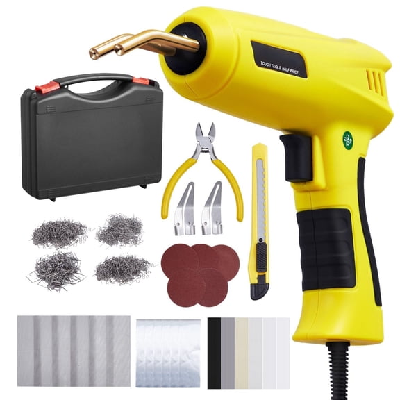 Plastic Welder 220W Plastic Welder Gun Kit with 800 Staples & 56 Rods
