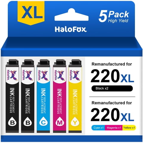220XL Ink Cartridge Compatible for 220 Ink Cartridge for Printer Ink 220 for XP-420 Ink (5PK)