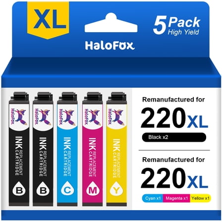 220XL Ink Cartridge for Epson 220 Ink Cartridge for Printer Epson Ink 220 for Epson XP-420 Ink (5PK)