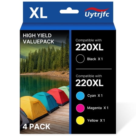 220XL Ink Cartridges to use with WF-2760 WF-2750 WF-2660 WF-2650 WF-2630 XP-424 XP-420