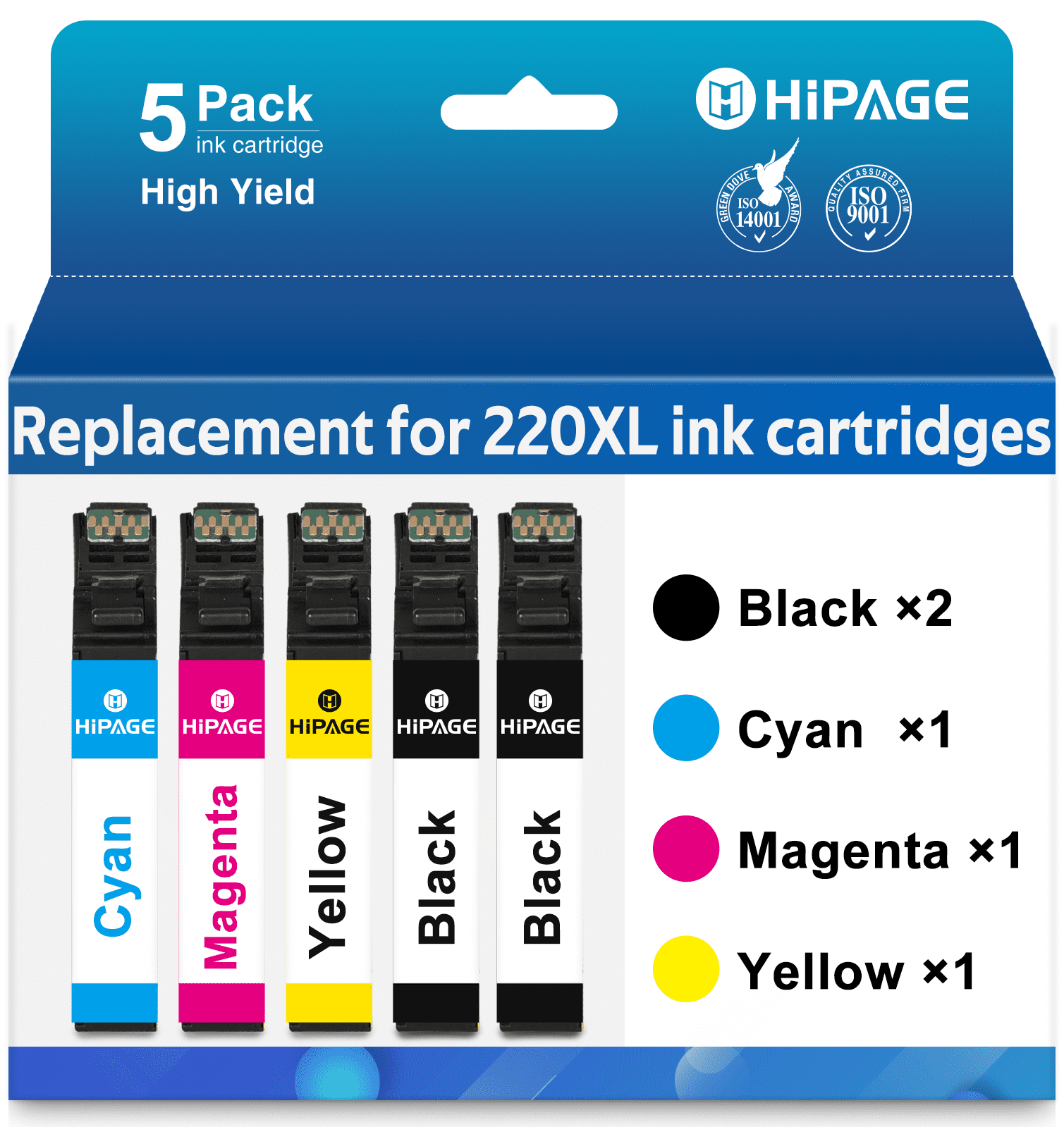 220u Ink HIPAGE Ink Cartridge Replacement for Epson 220 Ink for Epson Ink 220 ...