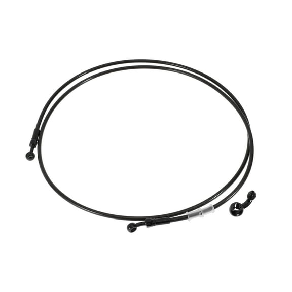 220cm Motorcycle Brake Clutch Oil Hose Line Nylon Stainless Steel Wire Braid PU Motorcycle Hydraulic Brake Line for Motorcycles Dirt Bikes ATV Black