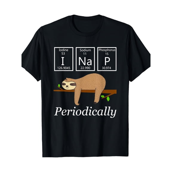 220g Funny Sloth Lovers T-Shirt - I Nap Periodically, Soft and Comfy Science Tee for Sloth Enthusiasts