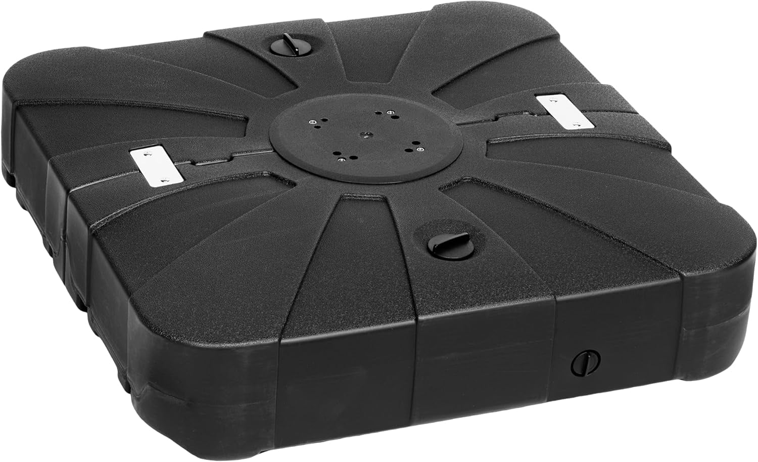 Black Heavy Duty Plastic Wheeled Patio Umbrella Stand, 33" x 33"