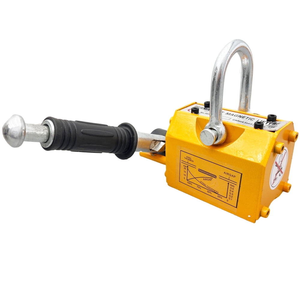 220lbs Permanent Magnetic Lifter Metal Lifting Magnet Shop Hoist Crane with Handle Neodymium Magnetic