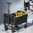 thumbnail image 1 of 220lbs Practical Fully Foldable Cart, Outdoor Gardening Equipment Transport, Black Multi-Purpose Tool Cart, Outdoor Utility Cart, Foldable Design, Heavyduty Cart, 1 of 6