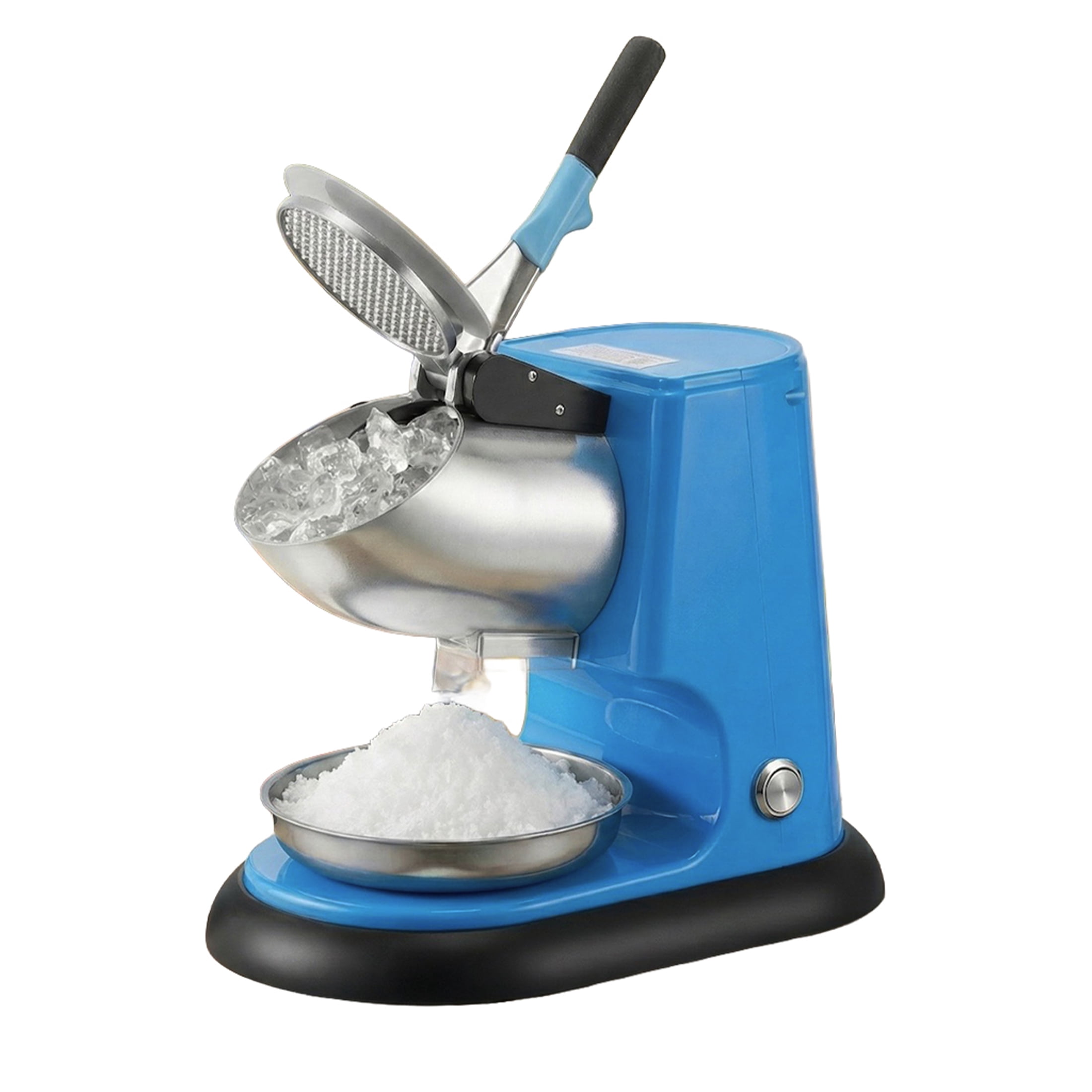 220lbs/hr Commercial Ice Crusher, 300W 4-Blade Electric Shaver with Stainless Steel Bowl & Cover, for Home & Business