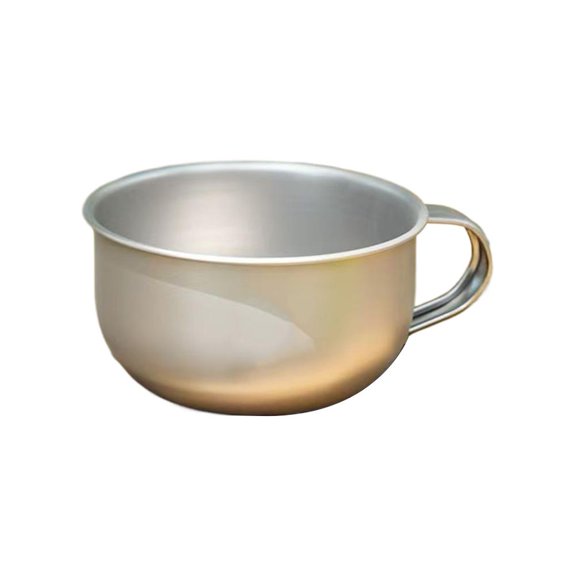 220ml 304 Stainless Steel Insulated Mug With Heat-Resistant Handle One-Piece Molding Compact Portable Camping Cup Smooth Round Rim Easy Clean