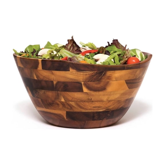 220oz Acacia Wavy Rim Serving Bowl
