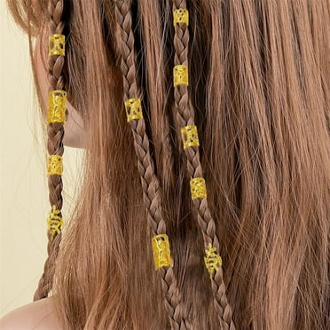 220pcs DIY Long Hair Braid Metal Pendant Hair Extension Ring Accessories for Dreadlock Wig Decorative Styling