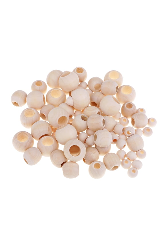 220pcs Lots Mixed Large Hole Wooden Beads for Macrame Jewelry Crafts Making