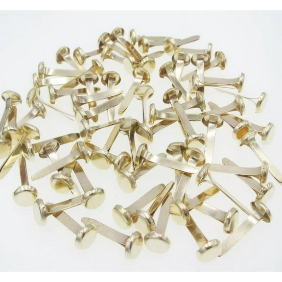 220pcs Memo Maker Pin Sheet Pins, Split Pins, Metallic Paper Fasteners, 8 * 17mm Mini Pins Gold Round Head Nails, Suitable for ScrapbookingPrinting Paper