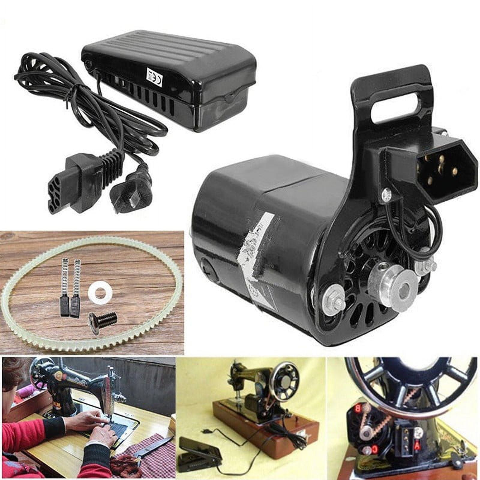 HimaPro Home Sewing Machine Motor(Black) with Foot Pedal, Motor Belt, Bracket, Bolts, and Carbon Brush