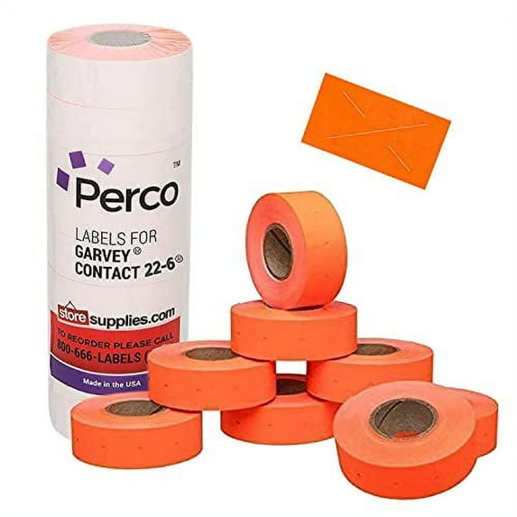 2212 Pricing Labels for Garvey 22-6/22-7/22-8 Price Gun (22-6, 20 Sleeve - Red)