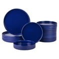 thumbnail image 1 of 222 Fifth Kaden 12-Piece Stoneware Dinnerware Set, Plates & Bowls, Blue, 1 of 8