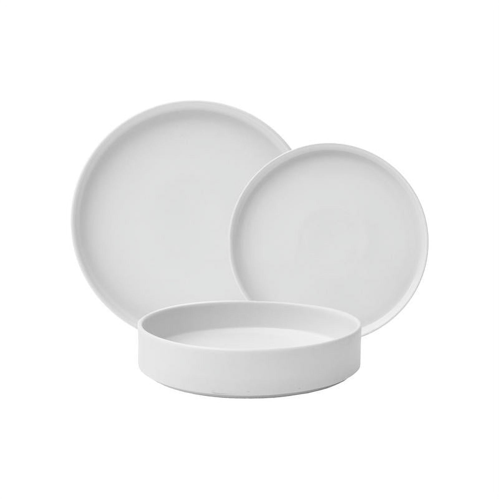 Kaden 12-Piece White Porcelain Dinnerware Set, Service for 4