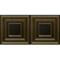 thumbnail image 1 of 222-Schoolhouse 2 ft. x 4 ft. PVC Lay-in or Glue-up Ceiling Tile in Antique Brass (400 Sq. ft. / Pack) - 50 Pieces, 1 of 1