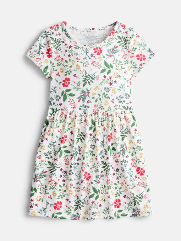 Girls Play Dress with Short Sleeves, Sizes XS-XXL