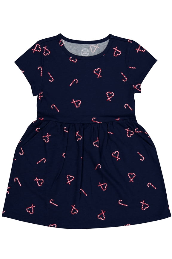 Girls Short Sleeve Play Dress, Sizes 4-18 & Plus