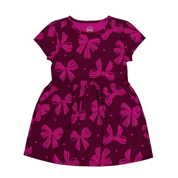 Wonder Nation Girls Short Sleeve Play Dress, Sizes 4-18 & Plus