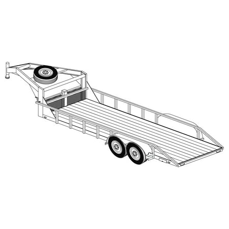 2220 - 6'6" x 20' Tandem Axle 12K Gooseneck Lowboy Trailer DIY Master Plan - 19 How-to Steps w/ Blueprint Paper - Engineer Approved