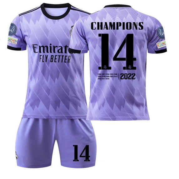 2223 Real Madrid Away Purple Purple No. 9 Benza 14 Champions Memorial Edition 20 Veninus 10 Modric