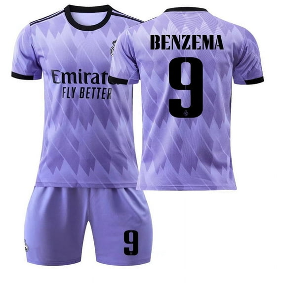 2223 Real Madrid Away Purple Purple No. 9 Benza 14 Champions Memorial Edition 20 Veninus 10 Modric