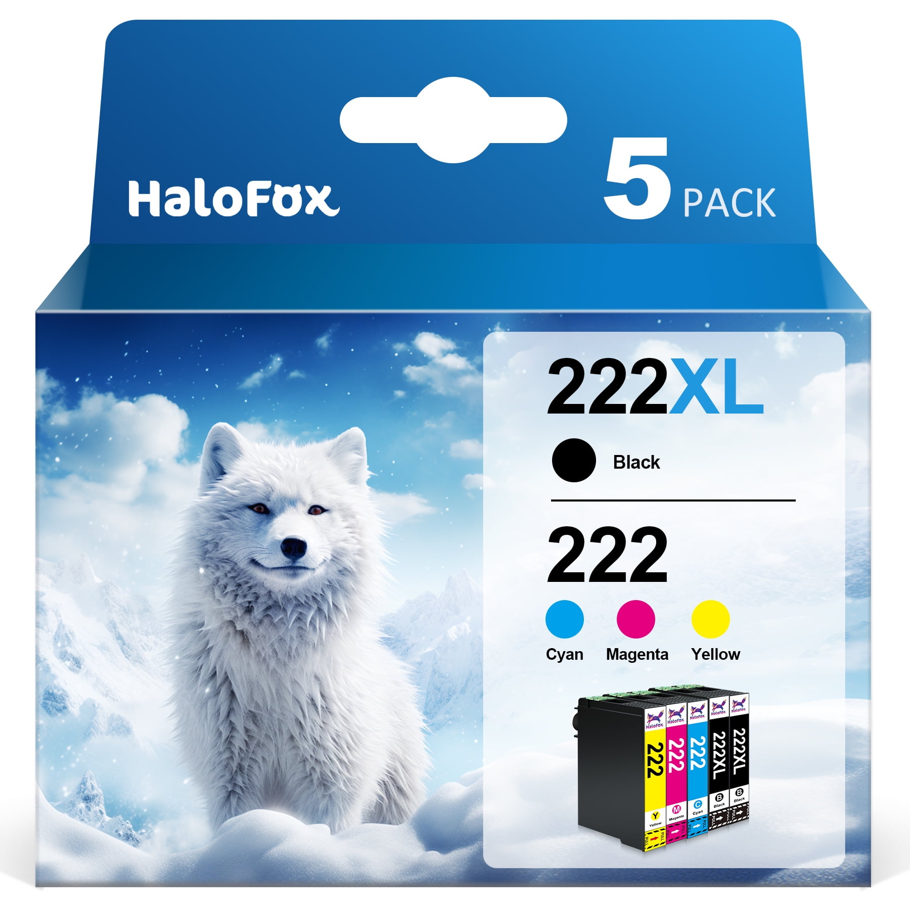 222XL Ink Cartridge Replacement for Epson 222 Ink Cartridges 222XL for