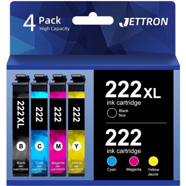 Raleza Ink High Capacity T222XL / 222XL Replacement Ink Cartridges - 5 Pack For XP-5200, WF-2960