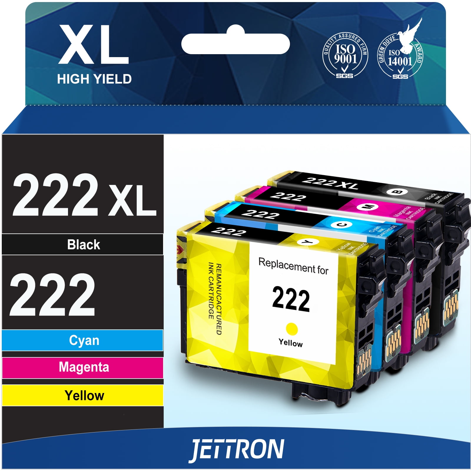 222xl Ink Cartridge For Epson 222xl 222 Ink For Epson Expression Home Xp 5200 Workforce Wf 2960 2684