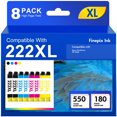 thumbnail image 1 of Compatible for Epson 222XL Ink Cartridges for Epson 222 Ink Cartridges for Epson 222 Printer Ink ( 2Black 2Cyan 2Magenta 2Yellow), 1 of 12