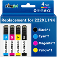 thumbnail image 1 of 222XL Ink Cartridge Replacement for Epson 222 Ink Cartridges for Epson Expression Home XP-5200 Workforce WF-2960 Printer (4 Pack), 1 of 7