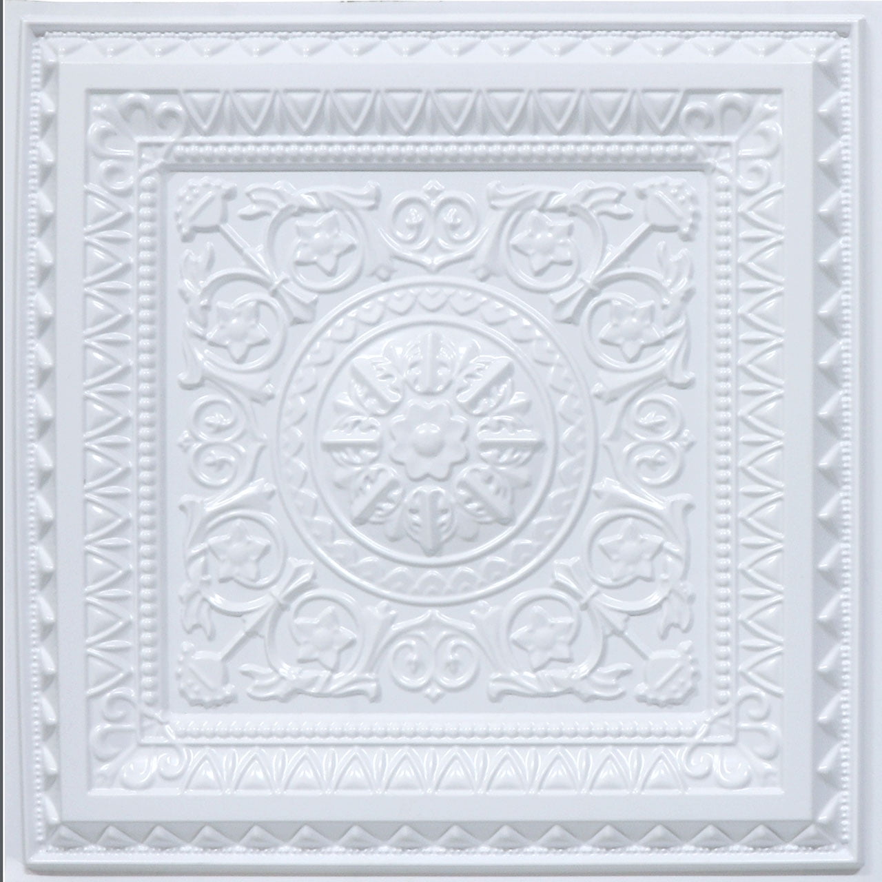 Economy La Scala White Textured PVC Ceiling Tile Set