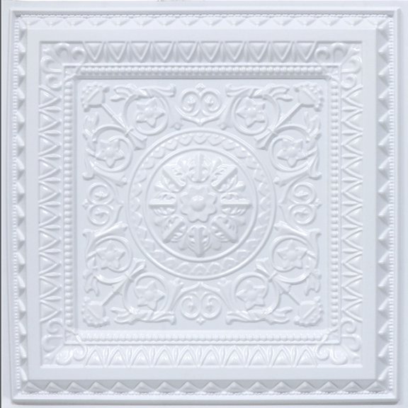 223 - Economy 2 ft. x 2 ft. Drop-in PVC Ceiling Tile in Plain White (200 Sq. ft. / Pack) - 50 Pieces