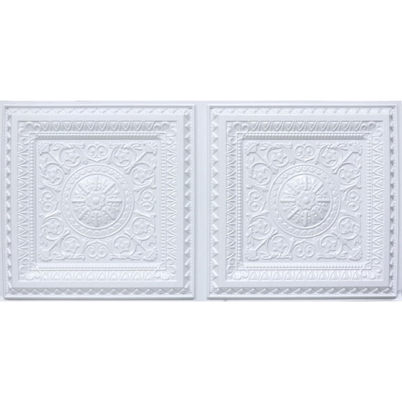 223 - Economy 2 ft. x 4 ft. Drop-in PVC Ceiling Tile In Plain White (400 Sq. ft. / Pack) - 50 Pieces