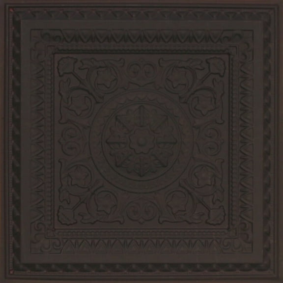 223 - La Scala 2 ft. x 2 ft. PVC Glue-up or Lay in Ceiling Tile in Black (400 Sq.ft / Pack) - 50 Pieces